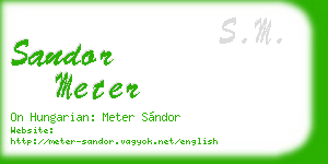 sandor meter business card