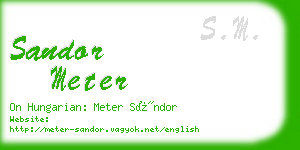 sandor meter business card